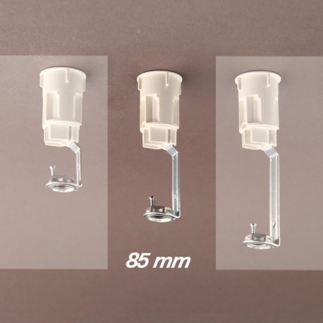Support bougie E14 blanc D27 - 10x1 - ht 85 - Falbala Luminaires