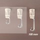 Support bougie E14 blanc D27 - 10x1 - ht 100 - Falbala Luminaires