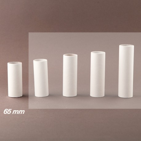 Fourreau - tube de bougie d24 blanc lisse - ht 65 - Falbala Luminaires