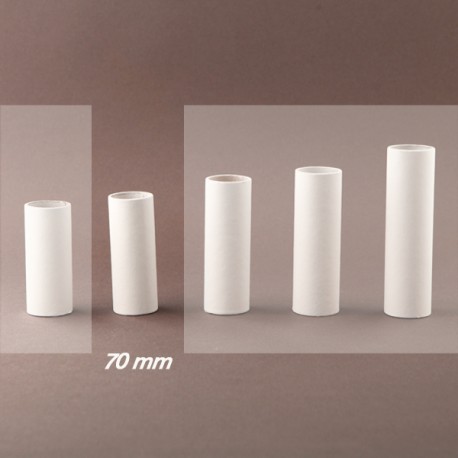 Fourreau - tube de bougie d24 blanc lisse - ht 70 - Falbala Luminaires