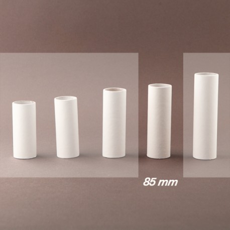 Fourreau - tube de bougie d24 blanc lisse - ht 85 - Falbala Luminaires