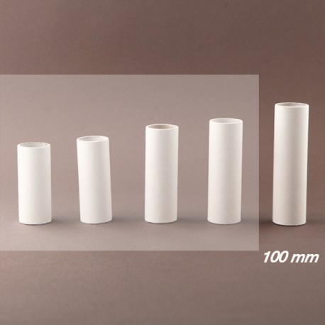 Fourreau - tube de bougie d24 blanc lisse - ht 100 - Falbala Luminaires
