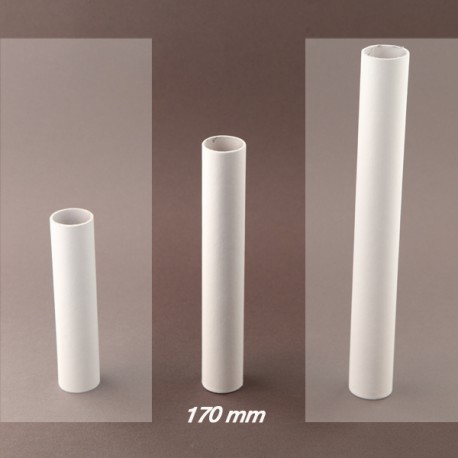 Fourreau - tube de bougie d24 blanc lisse - ht 170 - Falbala Luminaires
