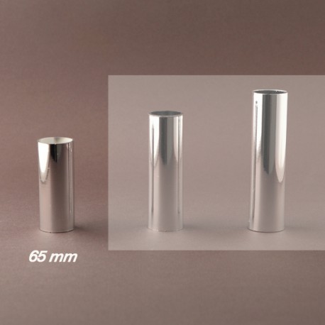 Fourreau - tube de bougie d24 chrome - ht 65 - Falbala Luminaires