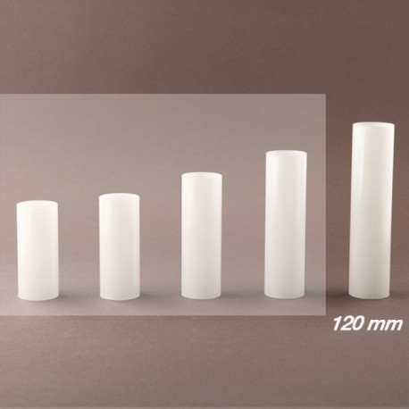 Fourreau de bougie - D25 - verre opale - ht 120 - Falbala Luminaires