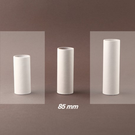 Fourreau de bougie D27 blanc lisse - ht 85 - Falbala Luminaires