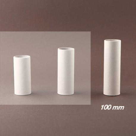 Fourreau -de bougie D27 blanc lisse - ht 100 - Falbala Luminaires