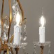 Fourreau - tube de bougie d24 blanc à gouttes - ht 80 - Falbala Luminaires