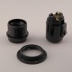 Douille E27 bakelite noire avec inter - Falbala-Luminaires