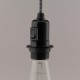 Douille E27 bakelite noire avec inter - Falbala-Luminaires