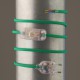 Cordon de lampe textile vert - Falbala Luminaires