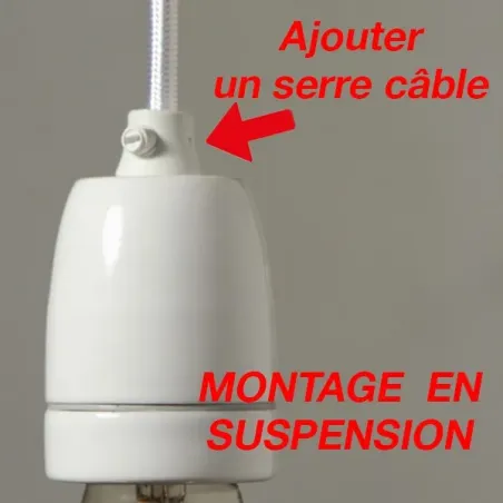 Douille E27 filetée cuivre - Falbala-Luminaires