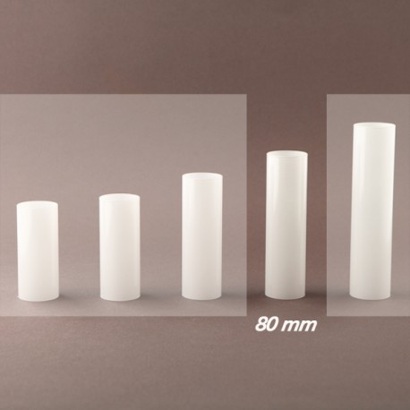 Fourreau de bougie - d25 - verre opale - ht 80 - Falbala Luminaires