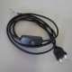 Cordon de lampe textile noir - Falbala Luminaires