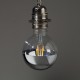 Globe calotte argentée D95 - E27 - 6W - Falbala Luminaires