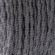 Câble textile torsadé 2x0.75mm² zébré noir et blanc - Falbala Luminaires