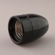 Douille E40 porcelaine lisse noire - Falbala-Luminaires