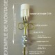 Fourreau - tube de bougie d24 blanc lisse - ht 120 - Falbala Luminaires