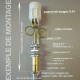 Fourreau - tube de bougie d24 blanc lisse - ht 120 - Falbala Luminaires