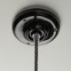 Rosace porcelaine lisse D105 noire - Falbala Luminaires