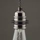 Douille E27 filetée nickel noir - Falbala-Luminaires