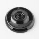 Rosace porcelaine lisse D105 noire - Falbala Luminaires
