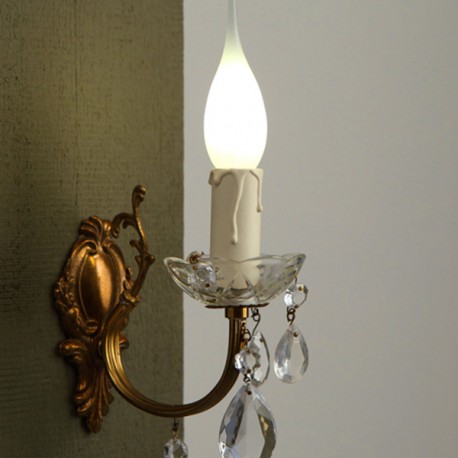Fourreau - tube de bougie crème à gouttes - Falbala Luminaires