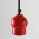 Douille E27 porcelaine indie rouge - Falbala luminaires