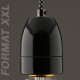 Douille E40 porcelaine lisse noire - Falbala-Luminaires