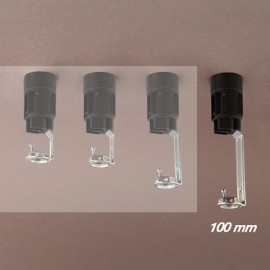 Support bougie noir D24 - 10x1 - HT 100 - Falbala Luminaires