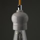 Douille E27 porcelaine indie grise - Falbala-Luminaires