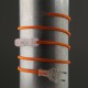 Cordon de lampe textile orange - Falbala-Luminaires