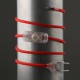 Cordon de lampe textile rouge - Falbala Luminaires