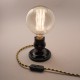 Rosace porcelaine lisse D105 noire - Falbala Luminaires