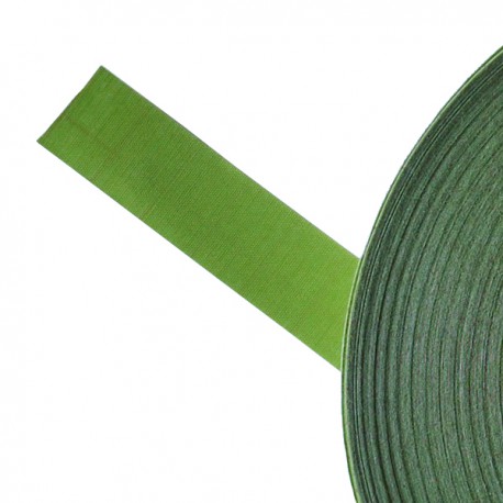 Galon textile plat adhésif vert - Falbala-luminaires