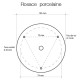 Rosace porcelaine lisse D105 - Falbala Luminaires