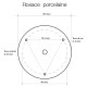 Rosace porcelaine décorée D105 blanche - Falbala Luminaires