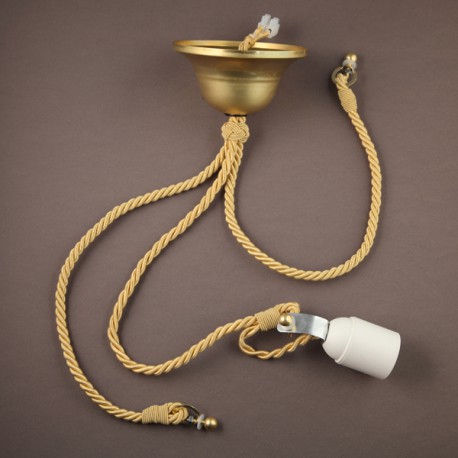 Cordelière Art Déco passementerie or - Falbala-Luminaires