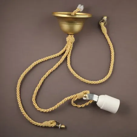 Cordelière Art Déco passementerie or - Falbala-Luminaires