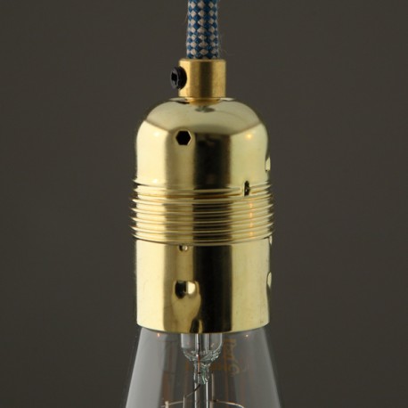 Douille E27 lisse laitonnée -Falbala-Luminaires