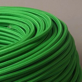 Câble textile vert kiwi 2x0.75mm² - Falbala Luminaires