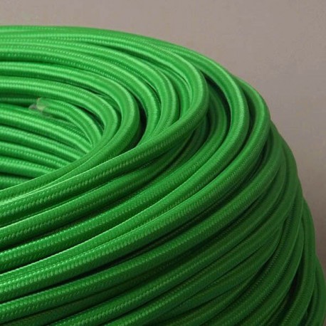Câble textile vert kiwi 2x0.75mm² - Falbala Luminaires