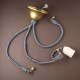 Cordelière Art Déco bleue - Falbala Luminaires
