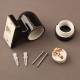 Applique E27 porcelaine noire - Falbala-Luminaires